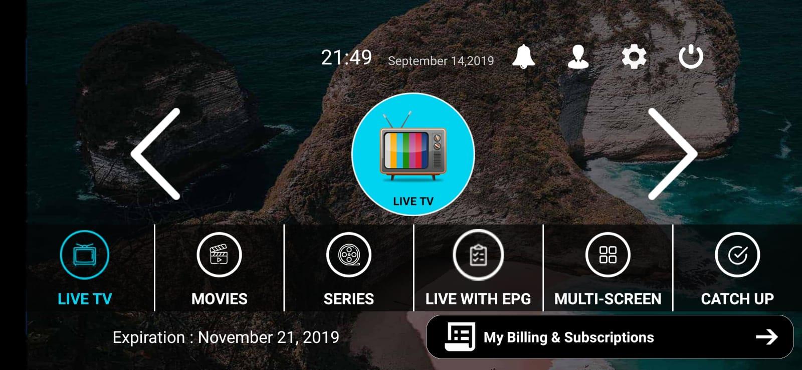 GR8_IPTV_App_Home_Screen